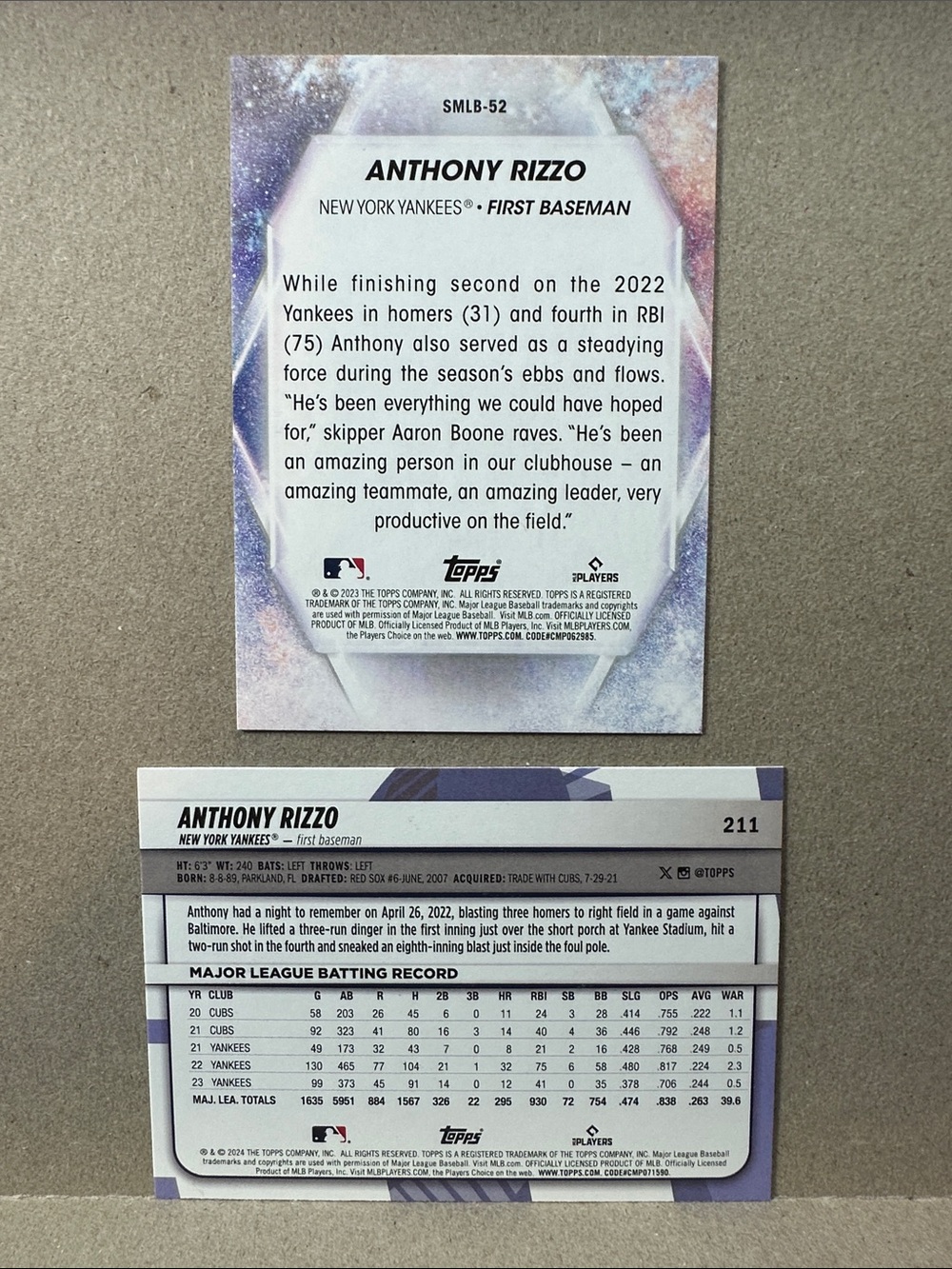 Anthony Rizzo lot of 12 (Cubs, Yankees) - Picture 11 of 13